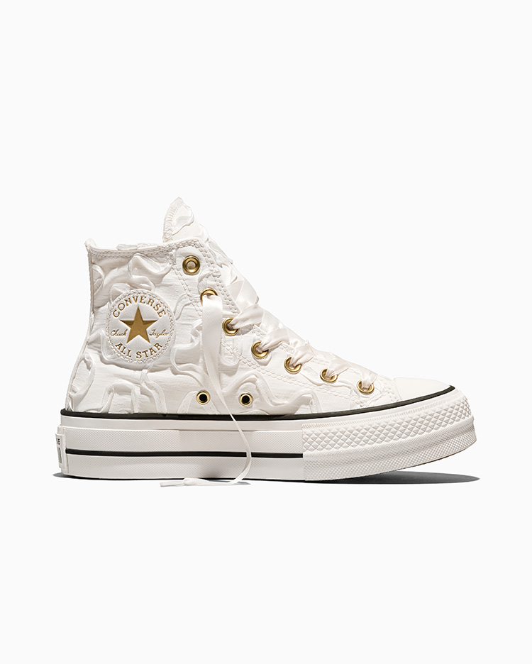 ZAPATILLAS MUJER CHUCK TAYLOR ALL STAR LIFT PLATFORM RIBBON CREMA - 1