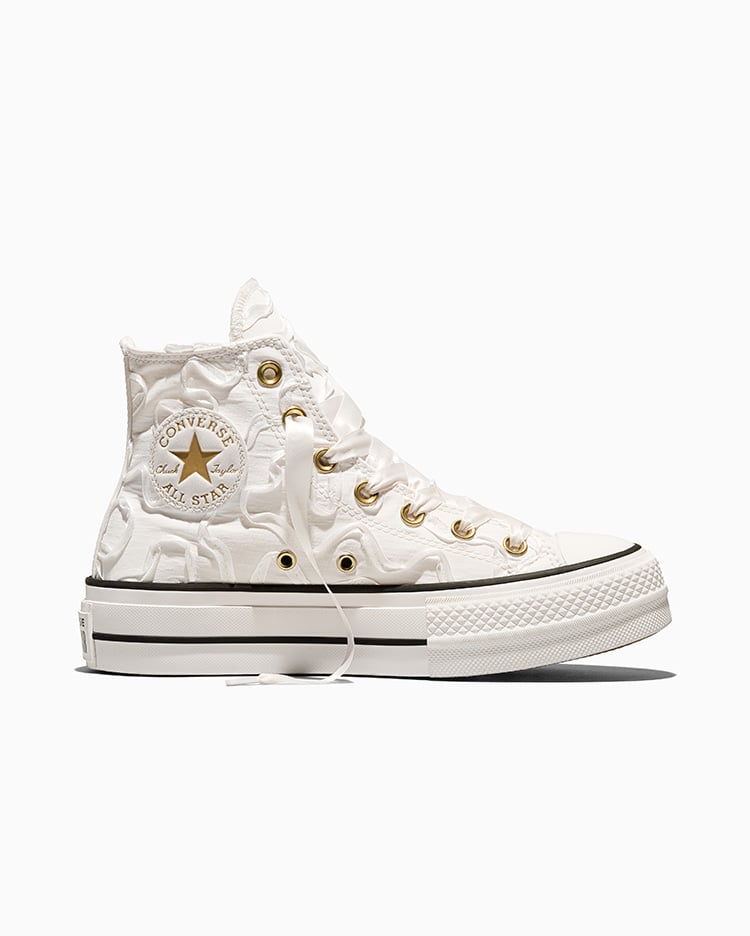 ZAPATILLAS MUJER CHUCK TAYLOR ALL STAR LIFT PLATFORM RIBBON CREMA - 1