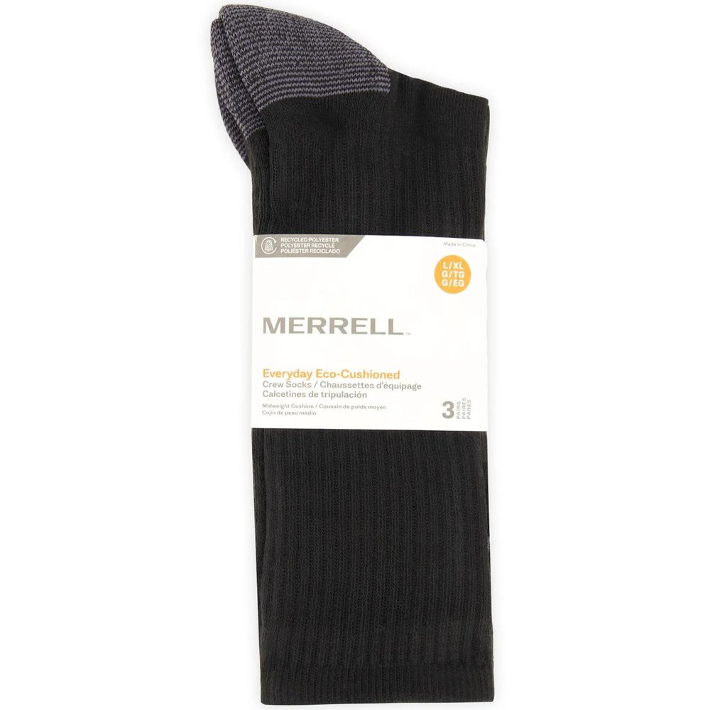 MEDIAS UNISEX ECO-CUSHIONED CREW 3PP NEGRO - 5