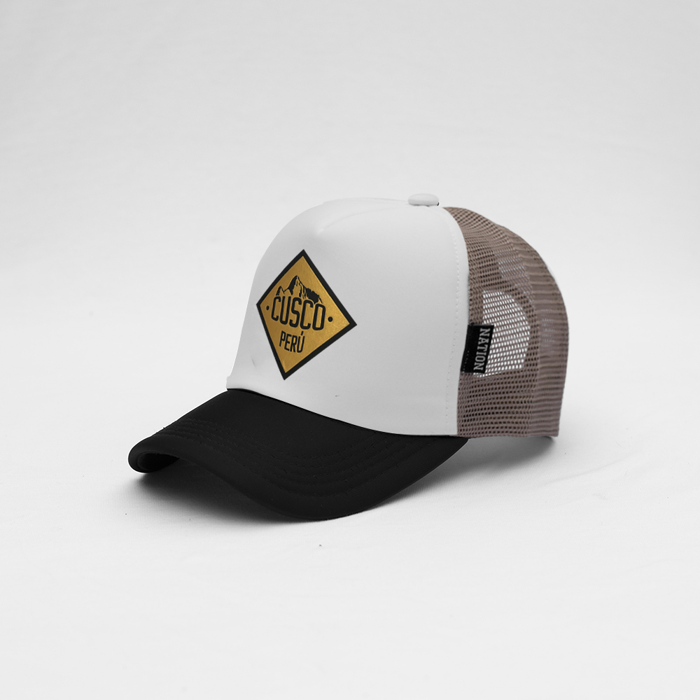 GORRA TRUCKER HOMBRE NATION STORE CUSCO DORADO - 1