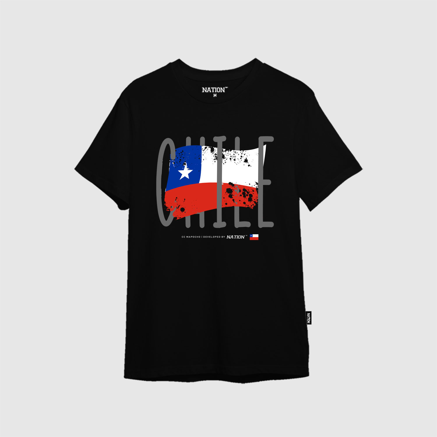 POLO MANGA CORTA ALGODÓN UNISEX NATION STORE CHILE BANDERA URBANO - 1