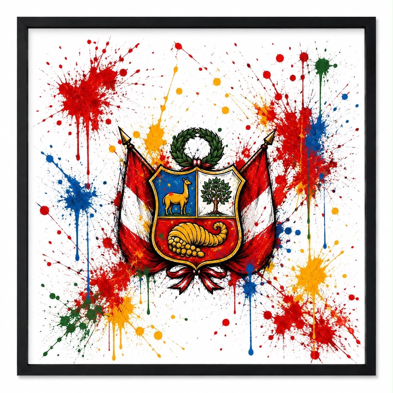 CUADRO ESCUDO PERU 100X100CM - 2