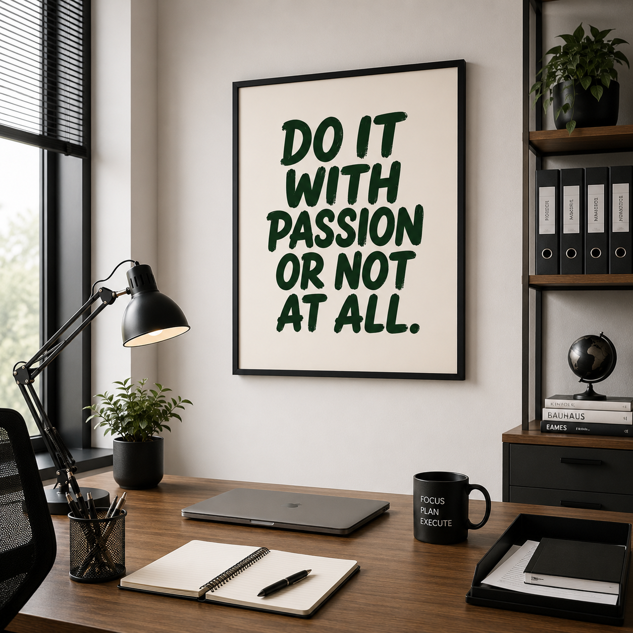 CUADRO DO IT WITH PASSION OR NOT AT ALL 70X60 CM - 1
