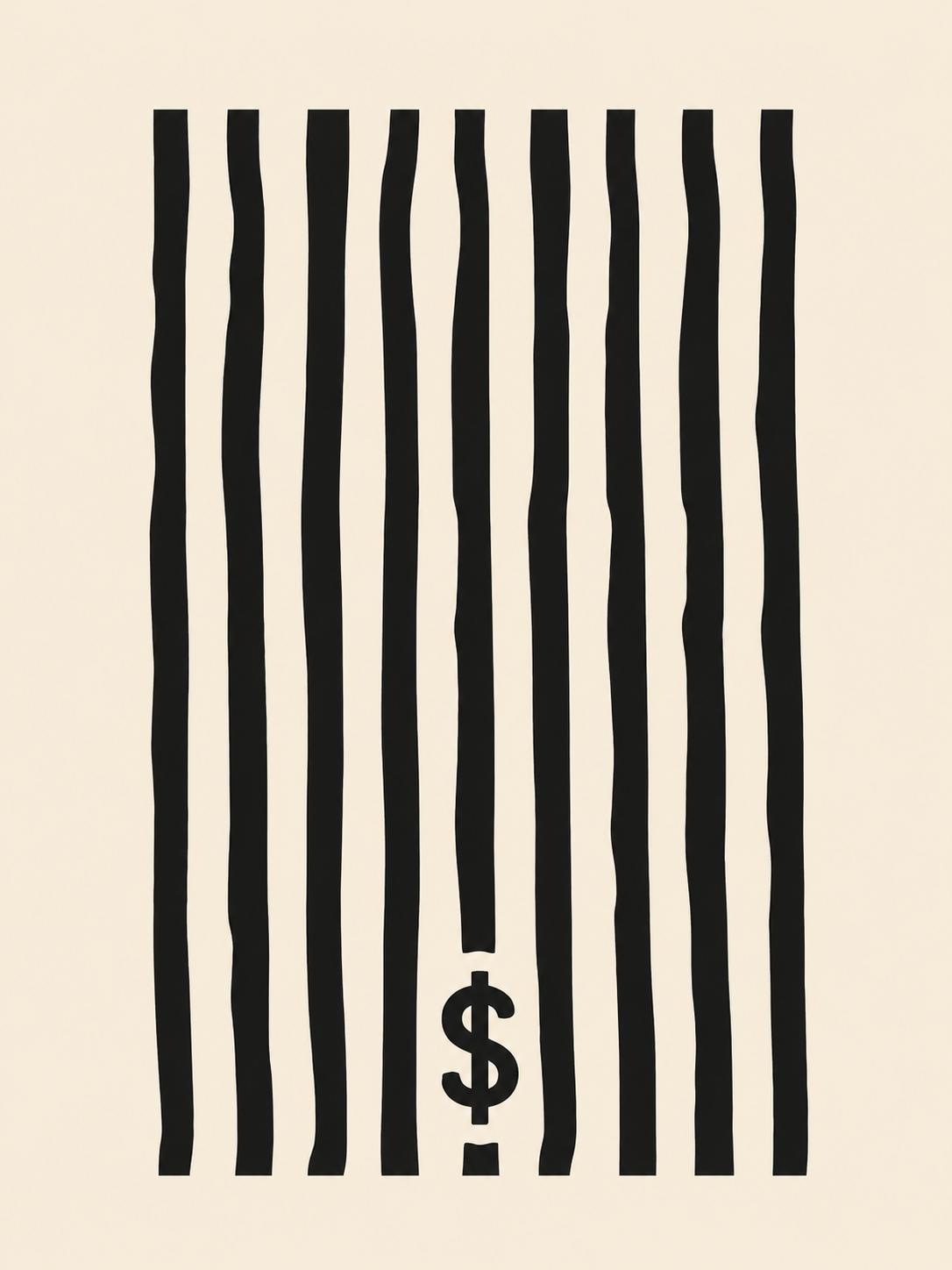CUADRO MONEY LINES 70X70 CM - 2