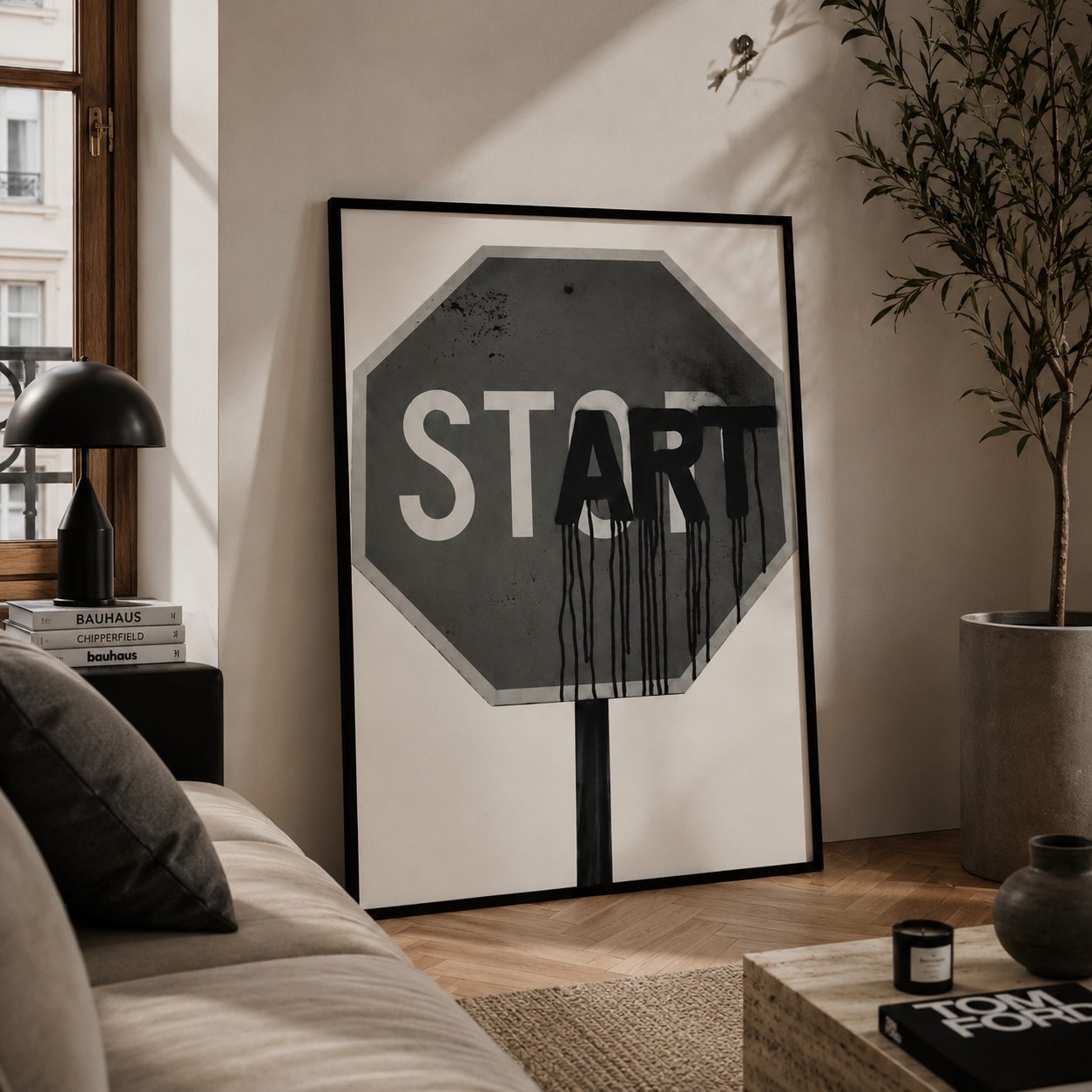 CUADRO STOP 100X80 CM - 1