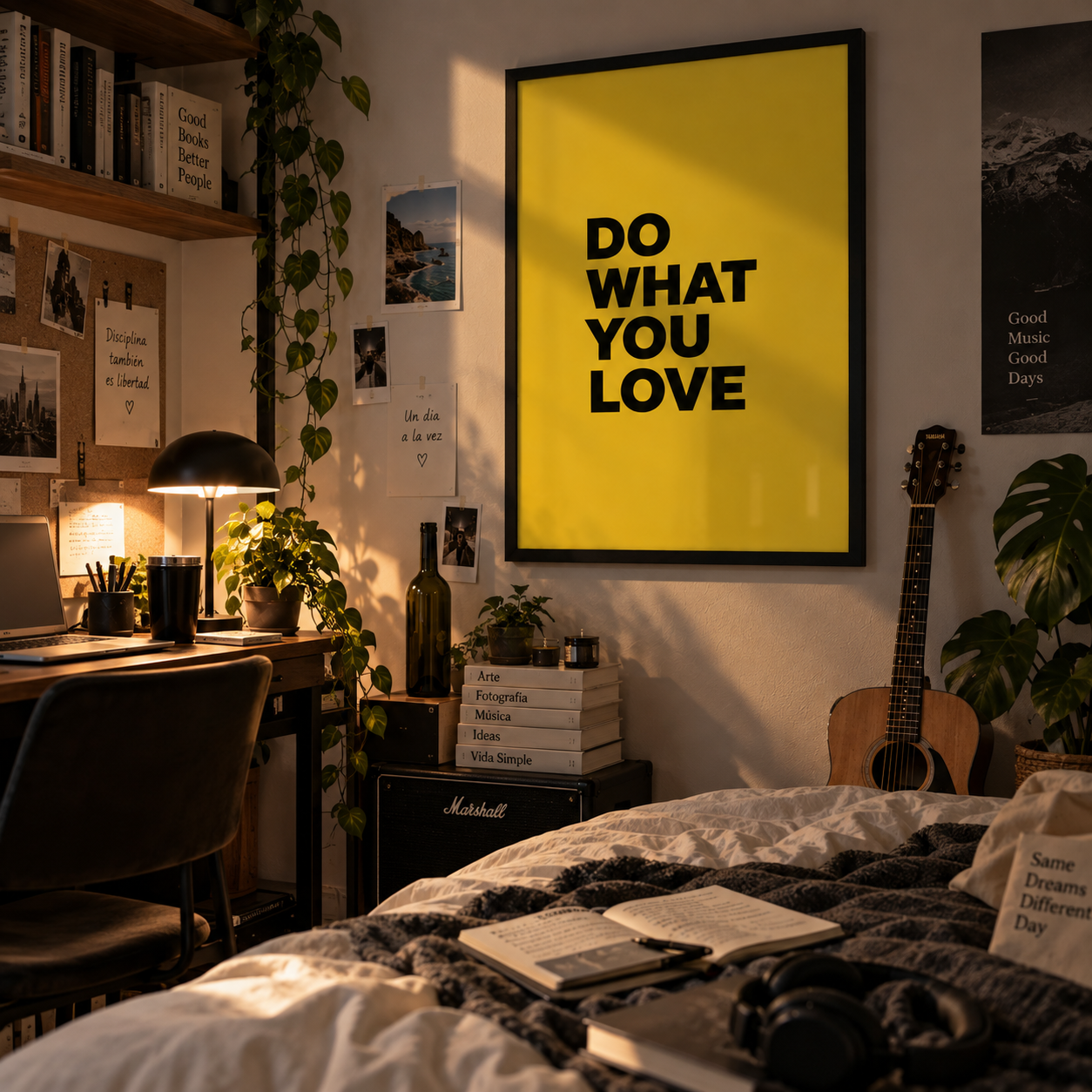 CUADRO DO WHAT YOU LOVE 70X60 CM - 1