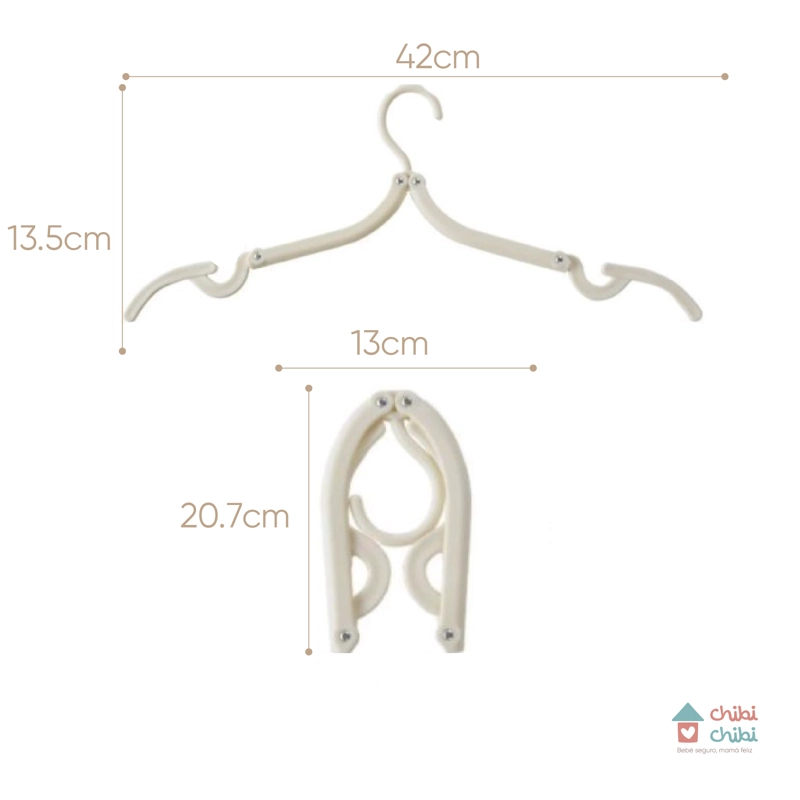 GANCHOS DE ROPA PLEGABLES - PACK 6 UNIDADES - 6