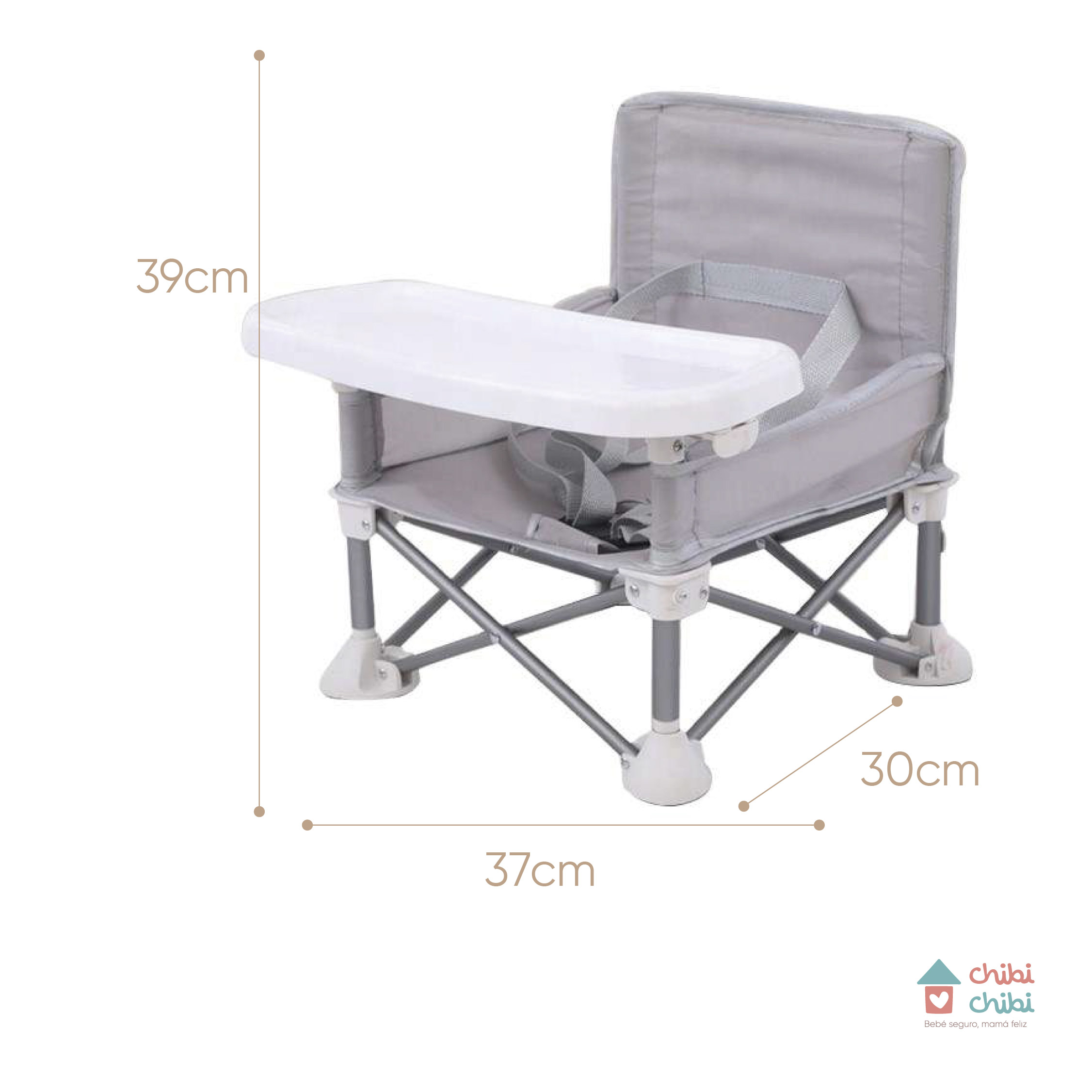 SILLA DE COMER PORTÁTIL CON TAPASOL - 2