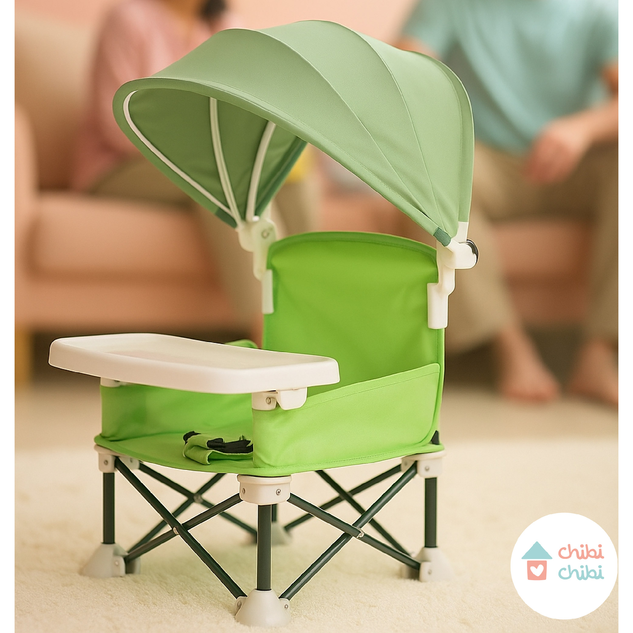 SILLA DE COMER PORTÁTIL CON TAPASOL - 3