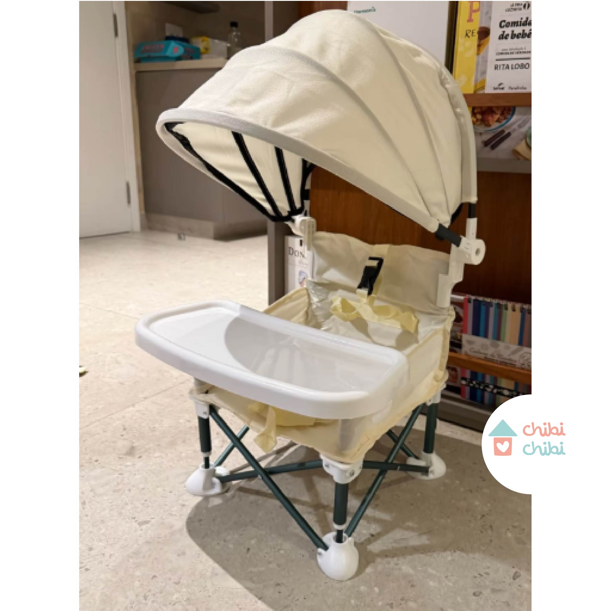 SILLA DE COMER PORTÁTIL CON TAPASOL - 4
