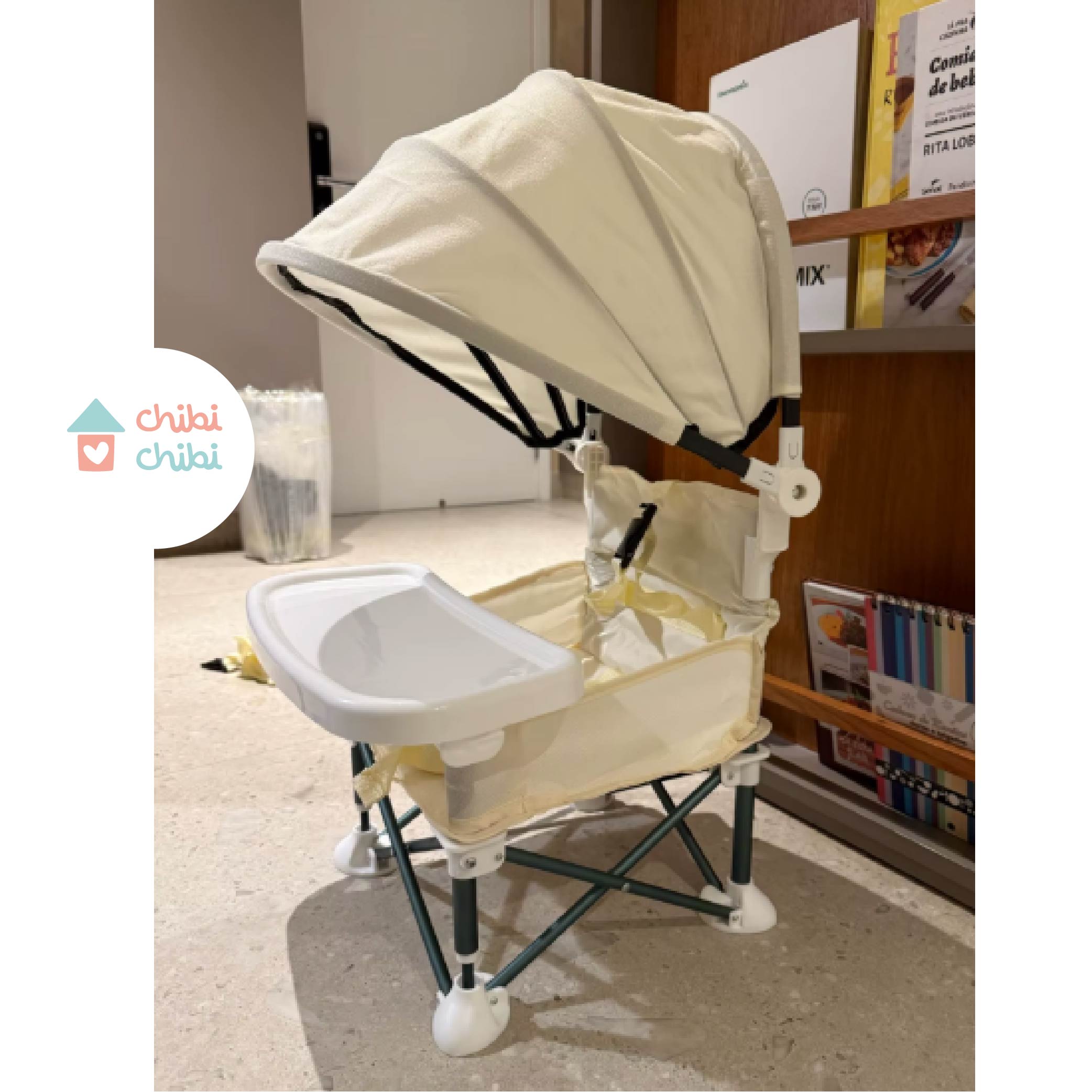 SILLA DE COMER PORTÁTIL CON TAPASOL - 6