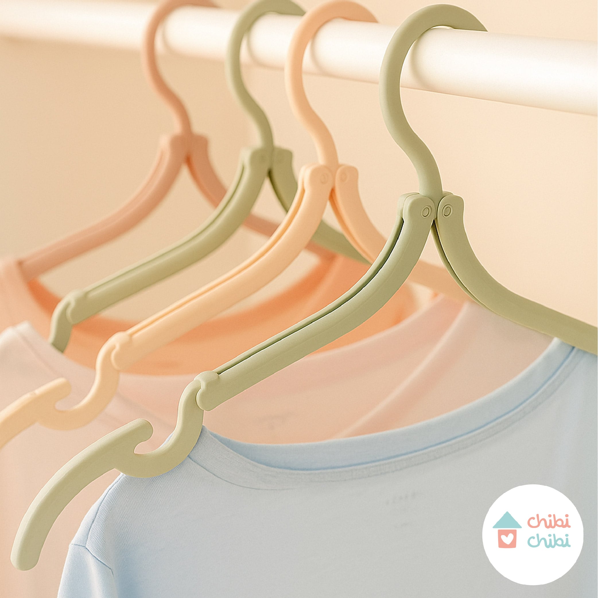 GANCHOS DE ROPA PLEGABLES - PACK 6 UNIDADES X COLOR - 1