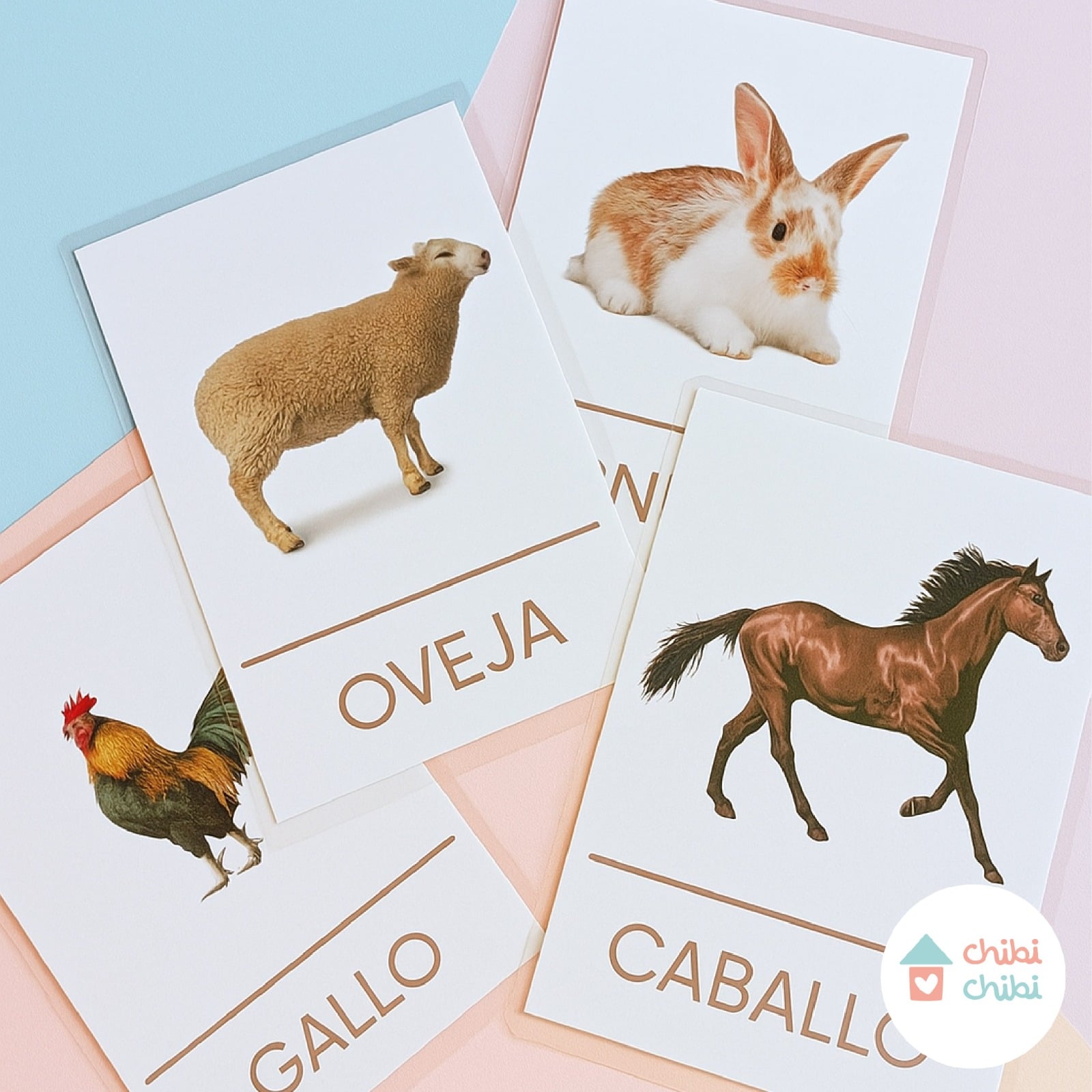FLASHCARDS – 12 TARJETAS-ANIMALES DE GRANJA - 1