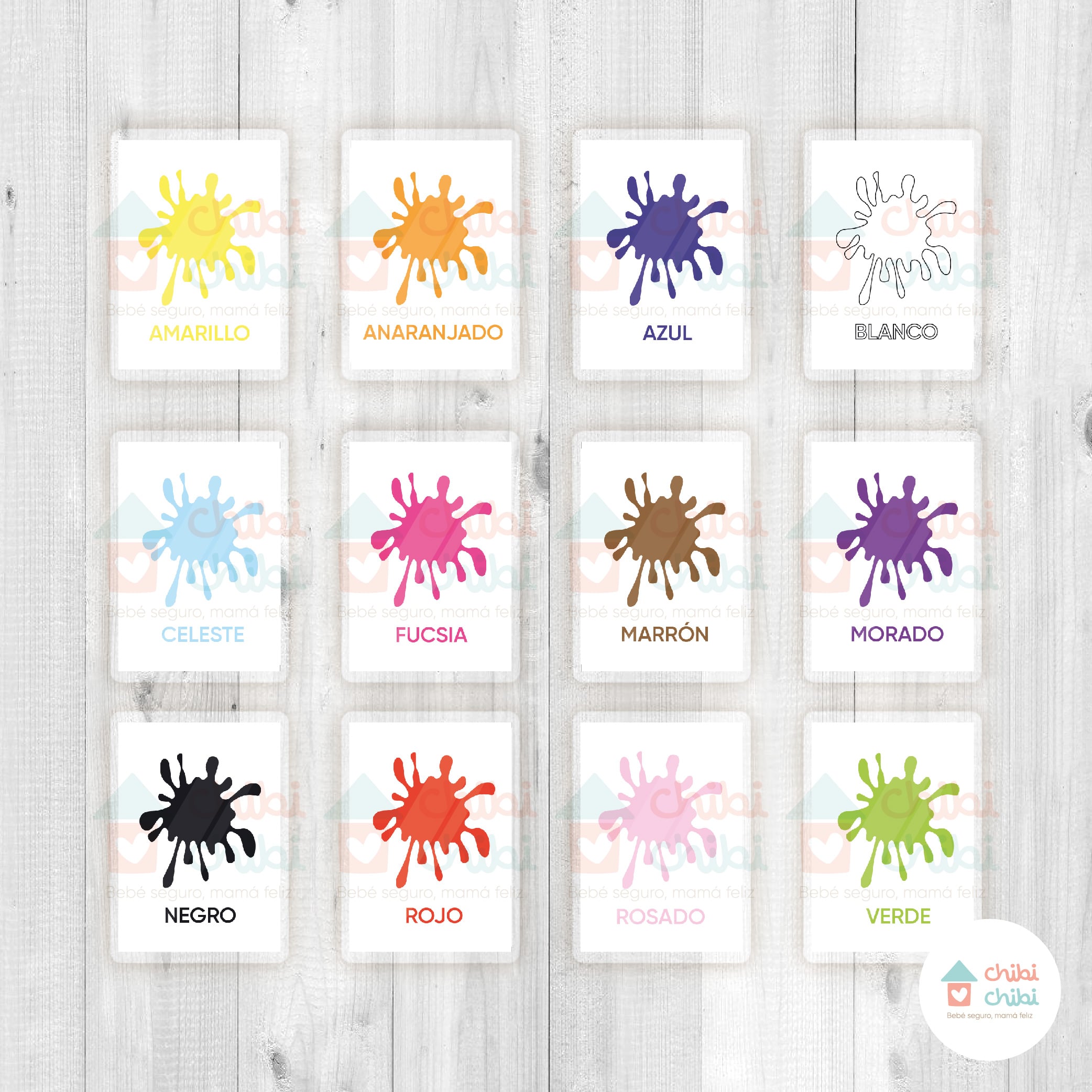 FLASHCARDS – 12 TARJETAS-COLORES - 3