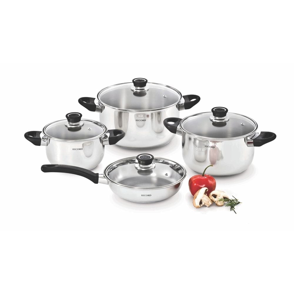 JUEGO DE OLLAS INOXSET LUXE 8 PZ F/D T/VID - RECORD - 1