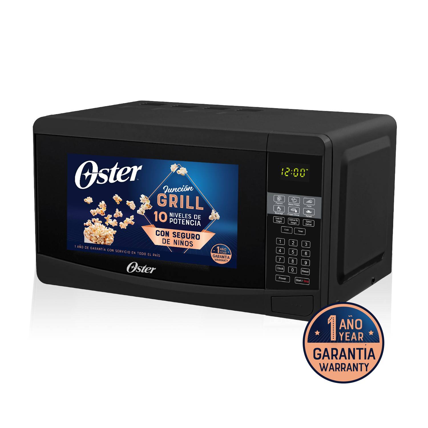 HORNO MICROONDAS OSTER POGKEW2702G COLOR NEGRO 20 LITROS - 1