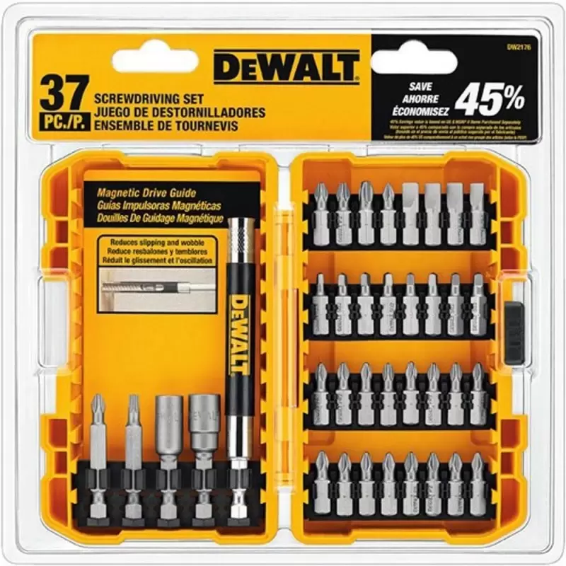 SET PARA ATORNILLADORES 37 PIEZAS DEWALT - DW2176 - 1