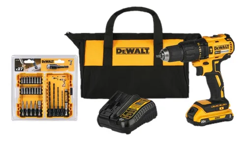 TALADRO PERCUTOR 1/2 20V XR 65NM DEWALT + SET 27 PIEZAS - 1