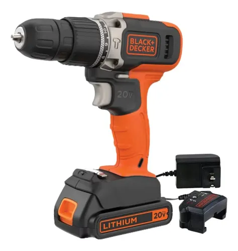 TALADRO PERCUTOR 3/8' 20V MAX 1 BAT 1.5 AH BLACK + DECKER - BCD704C1-B2 - 1