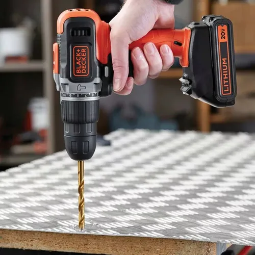 TALADRO PERCUTOR 3/8' 20V MAX 1 BAT 1.5 AH BLACK + DECKER - BCD704C1-B2 - 2