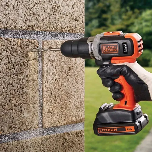 TALADRO PERCUTOR 3/8' 20V MAX 1 BAT 1.5 AH BLACK + DECKER - BCD704C1-B2 - 3