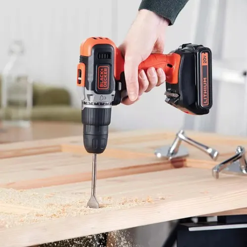 TALADRO PERCUTOR 3/8' 20V MAX 1 BAT 1.5 AH BLACK + DECKER - BCD704C1-B2 - 4
