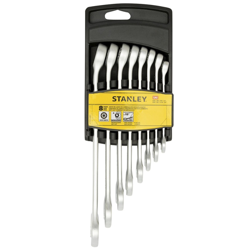 SET DE LLAVES COMBINADAS ESTÁNDAR 8 UNIDADES STANLEY - STMT73748-LA - 3