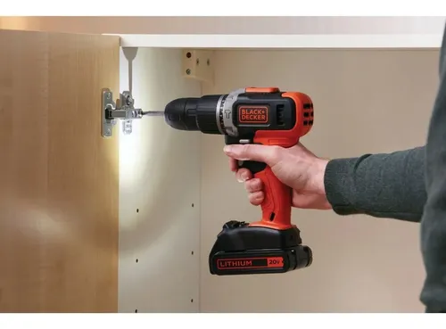 KIT TALADRO PERCUTOR 20V MAX + SET 50 PIEZAS BLACK + DECKER NARANJA 50 HZ / 60 HZ - 6
