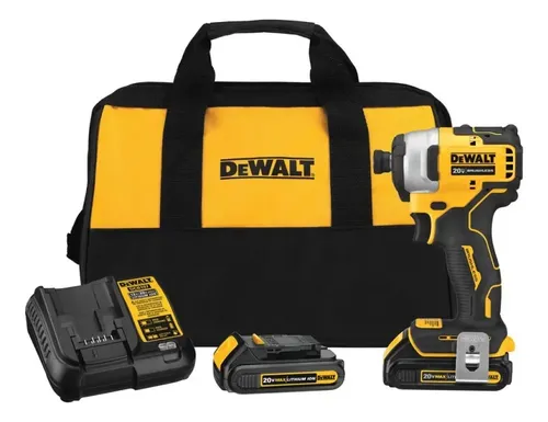 ATORNILLADOR DE IMPACTO 1/4' HEX 20V XR 2 BAT Y CARG DEWALT - 1