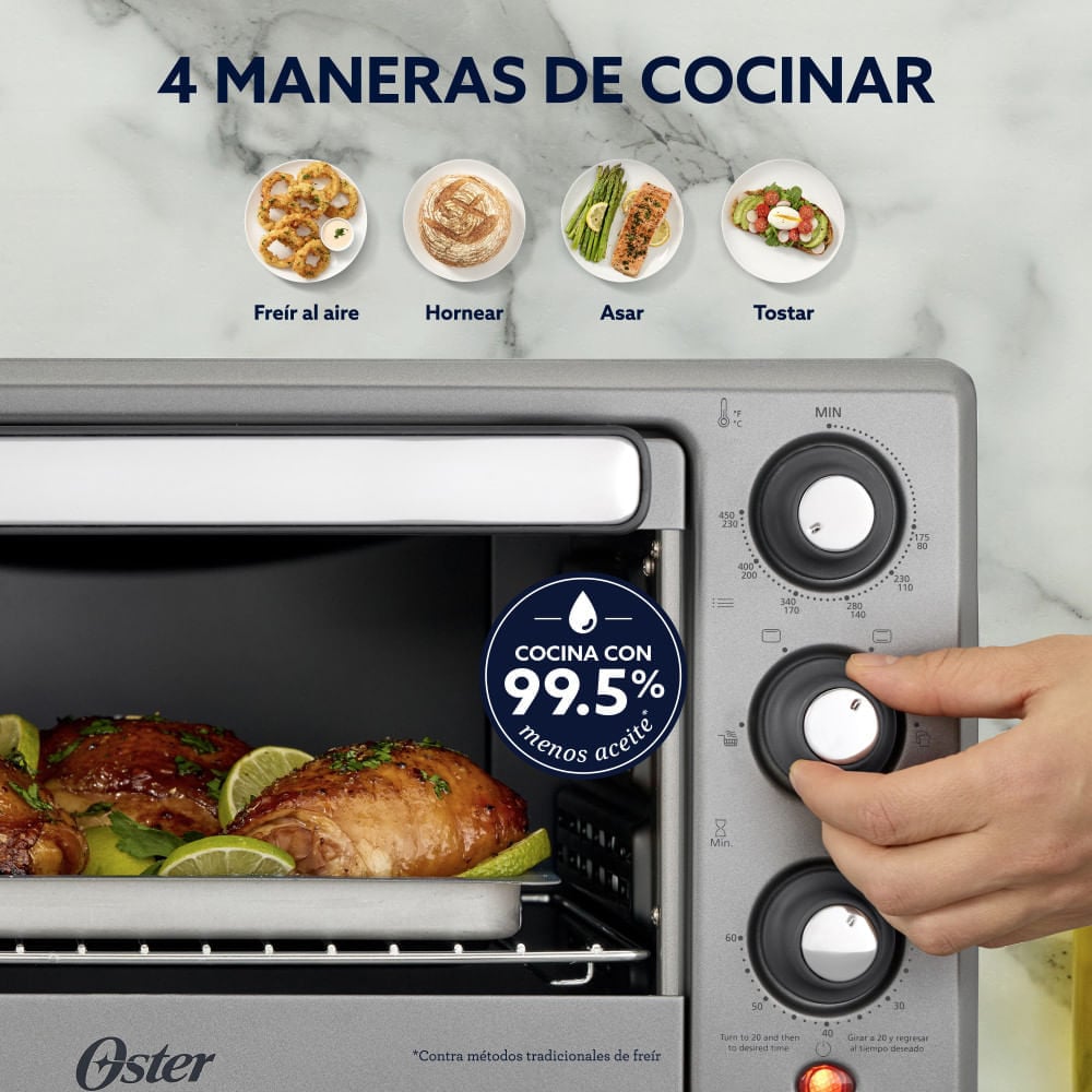 OSTER HORNO CON FREIDORA DE AIRE, DE 17 L GRIS TSSTTV17MAFNS - 4