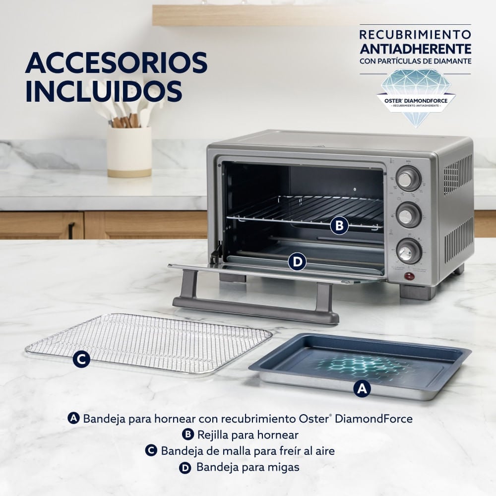 OSTER HORNO CON FREIDORA DE AIRE, DE 17 L GRIS TSSTTV17MAFNS - 5