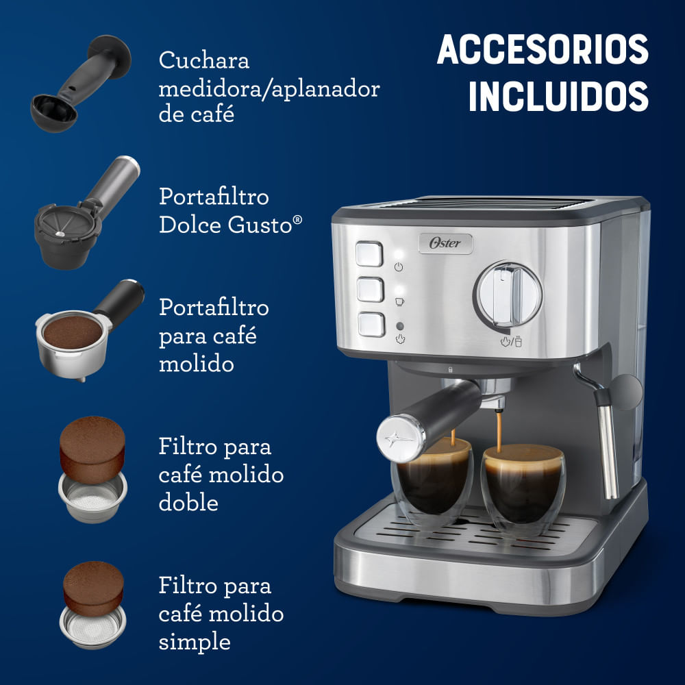 CAFETERA COMPACTA OSTER BVSTEM5502 ESPRESSOS POR CICLO 15 BAR - 9