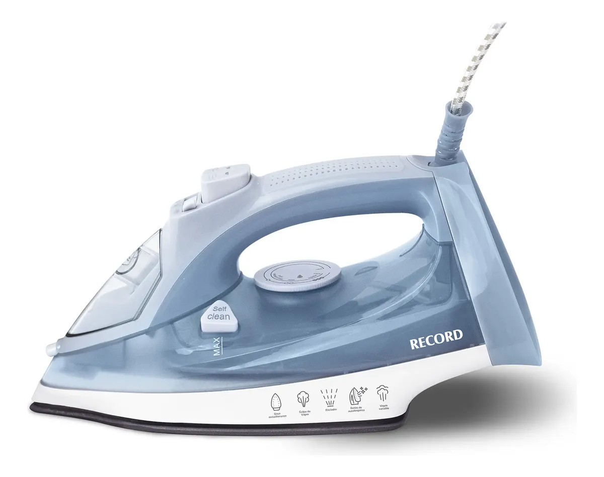 PLANCHA A VAPOR CELESTE CON BASE ANTIADHERENTE - 1