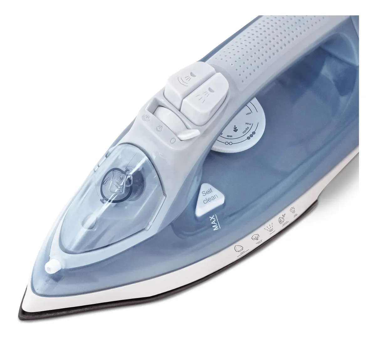 PLANCHA A VAPOR CELESTE CON BASE ANTIADHERENTE - 4