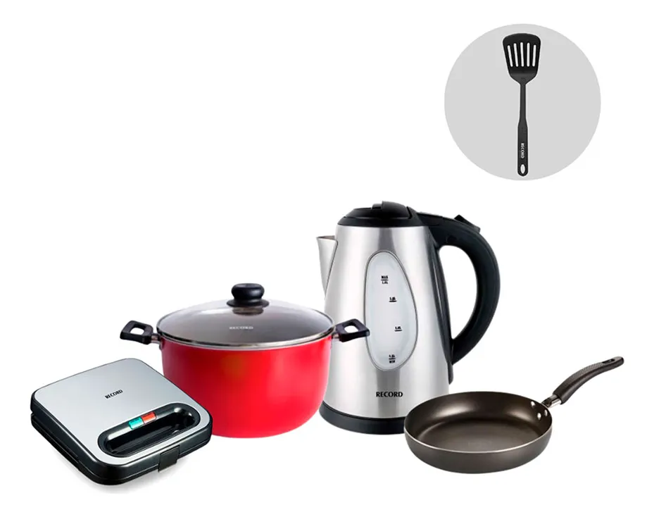 COMBO COCINA EQUIPADA- HERVIDOR + SARTEN 18 + OLLA 26 + SANDWICHERA - 1