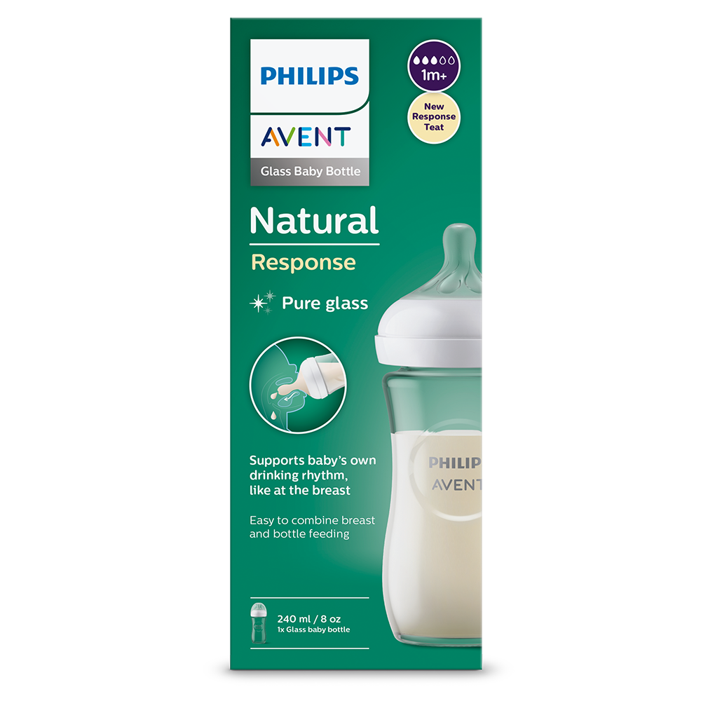 BIBERÓN NATURAL 3.0 VIDRIO 240ML FLOW 3 PHILIPS AVENT - 1