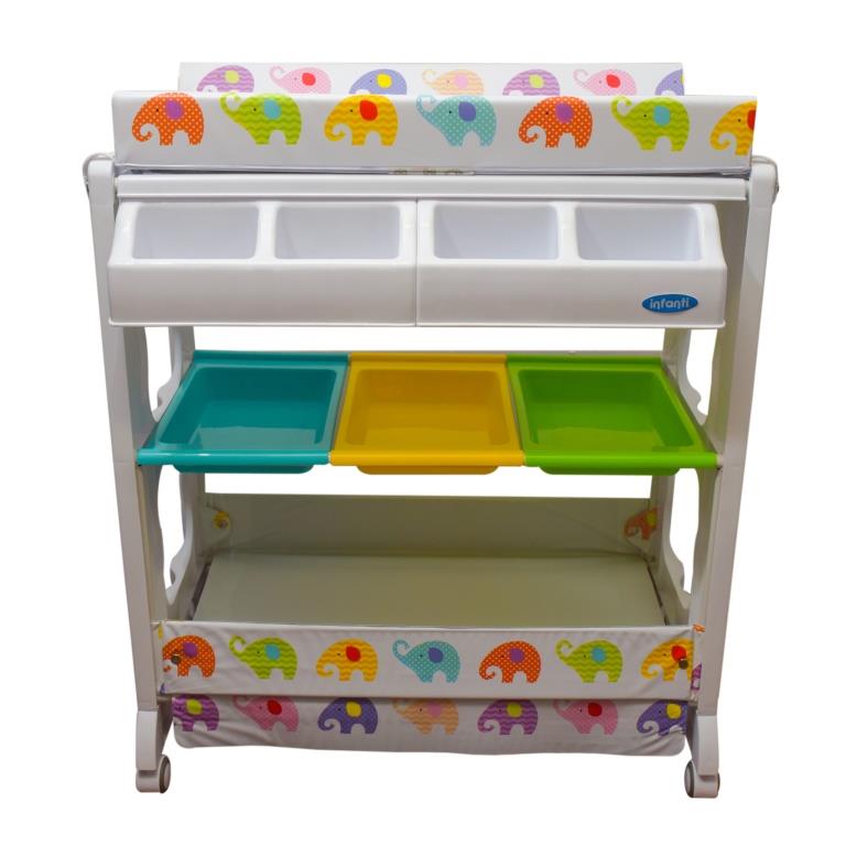 BAÑERA CON CAMBIADOR INFANTI 2 NIVELES ELEPHANTS - 1
