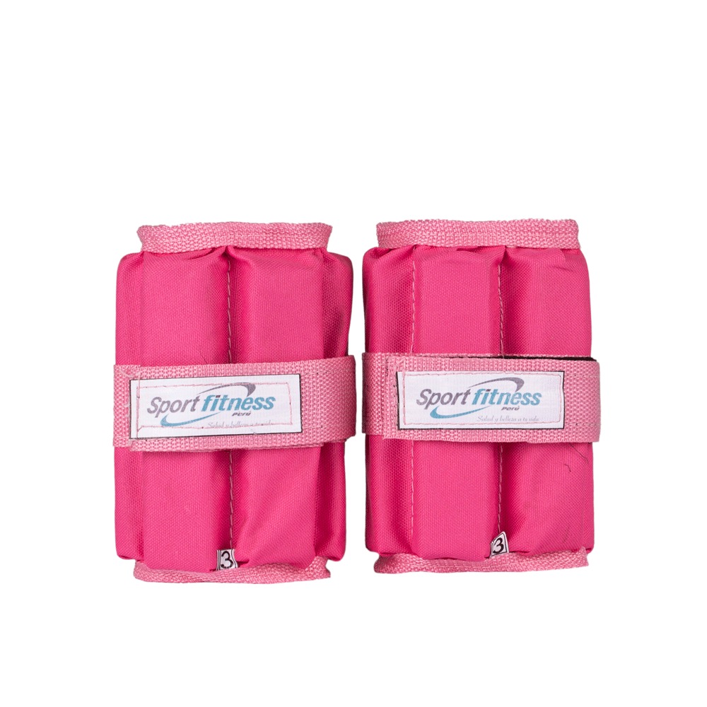 TOBILLERA SPORT FITNESS TBMR003 ROSADO AJUSTABLE CON PESO METAL R 4KG - 5