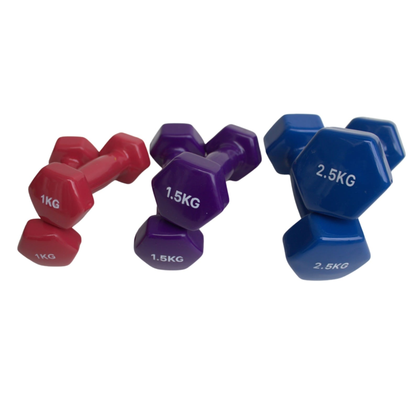 JUEGO DE MANCUERNAS DE VINILO PLASTIFICADAS - 10KG - 6