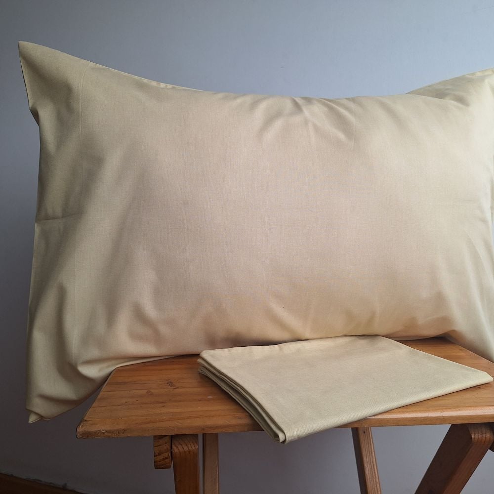FUNDA ALMOHADA LUJO ALGODÓN 70 CM X 50 CM BEIGE SET 2 UNIDADES - 2