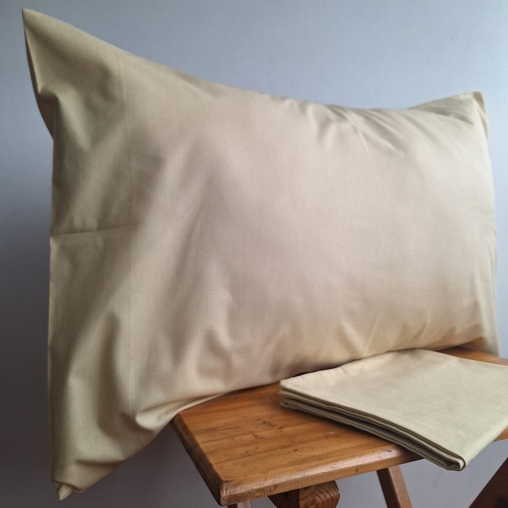FUNDA ALMOHADA LUJO ALGODÓN 70 CM X 50 CM BEIGE SET 2 UNIDADES - 3