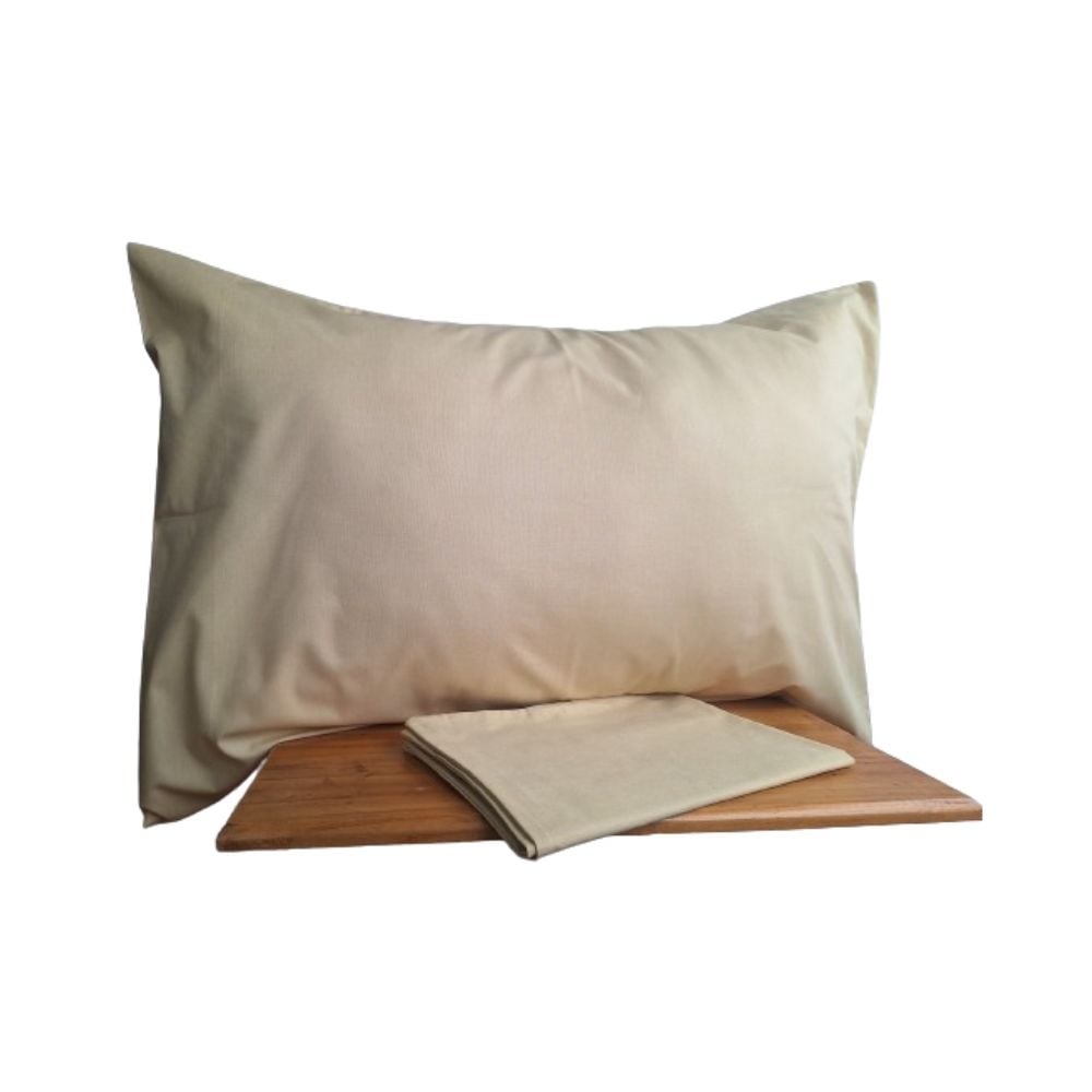 FUNDA ALMOHADA LUJO ALGODÓN 70 CM X 50 CM BEIGE SET 2 UNIDADES - 4