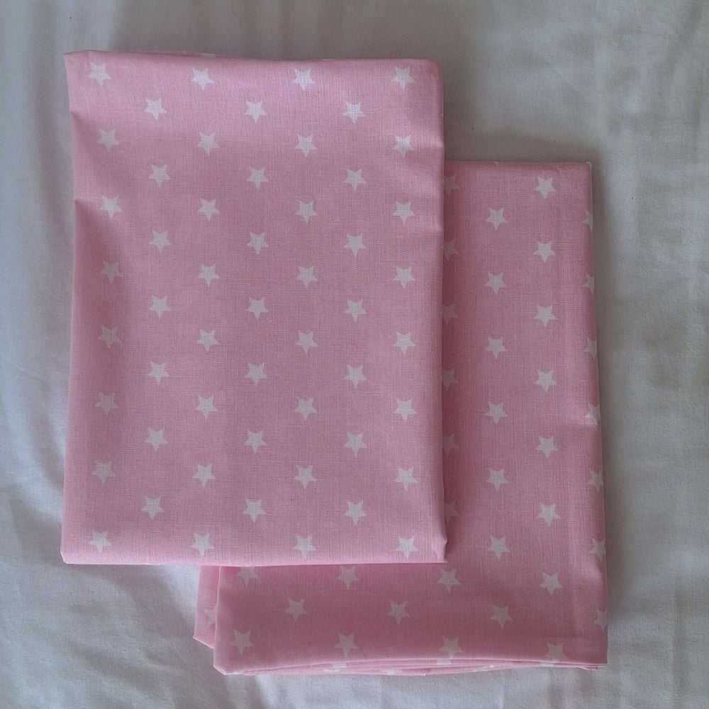 FUNDA ALMOHADA LUJO ALGODÓN 70 CM X 50 CM ROSADO ESTRELLA SET X 2 UNIDADES - 1