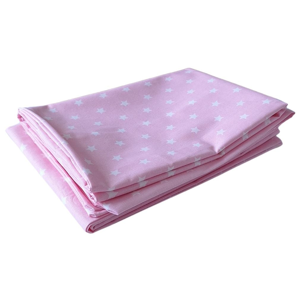 FUNDA ALMOHADA LUJO ALGODÓN 70 CM X 50 CM ROSADO ESTRELLA SET X 2 UNIDADES - 2