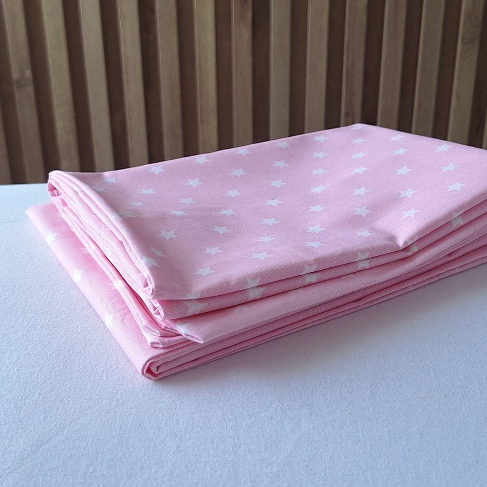 FUNDA ALMOHADA LUJO ALGODÓN 70 CM X 50 CM ROSADO ESTRELLA SET X 2 UNIDADES - 3