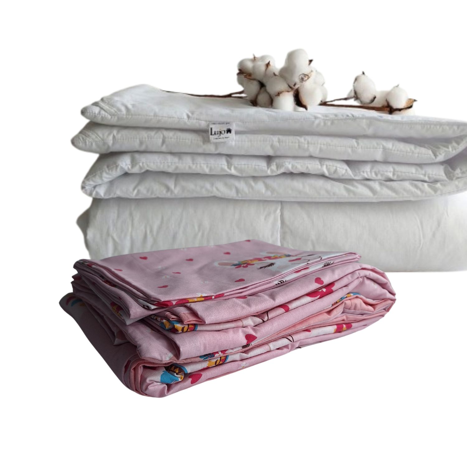 CUBREPLUMON LUJO 1.5 PLAZAS ROSADO ESTAMPADOS INFANTIL CON DISEÑO LLAMA - 6