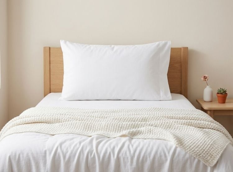 FUNDA ALMOHADA LUJO 50 CM X 80 CM QUEEN BLANCO UNIDAD - 4