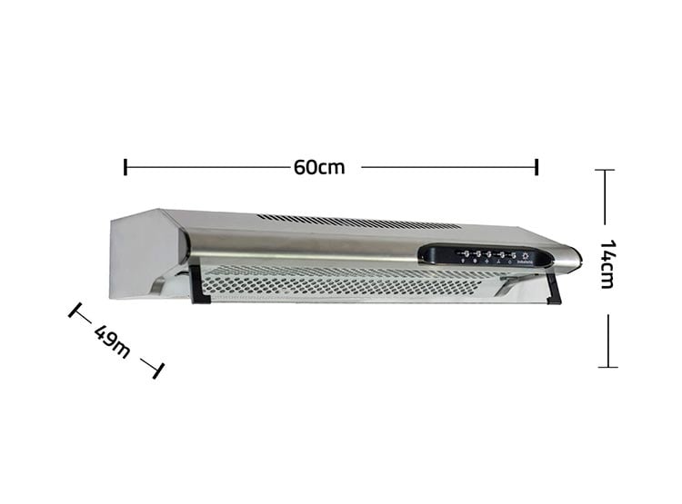 CAMPANA EXTRACTORA INDURAMA ANCHO 60CM ILUMINACIÓN HALÓGENA CEI-602CRP - 7
