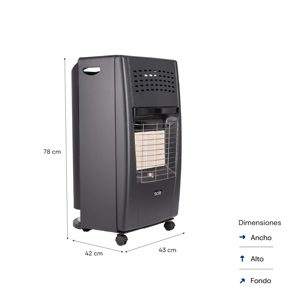 ESTUFA A GAS SOLE INFRARROJA GLP 4200W P/ALTURA - 2