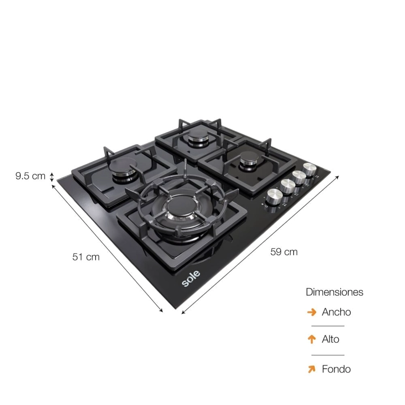 COMBO SOLE COCINA SOLCO040 + CAMPANA TURE63CO + HORNO SOLHO011 - 4